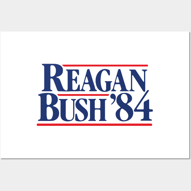 Vintage 80s Stranger Things Reagan Bush 84 Wall Art by qpdesignco